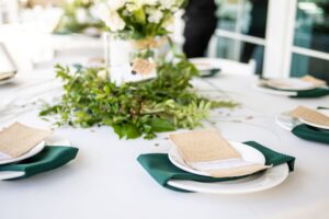 Place setting on table